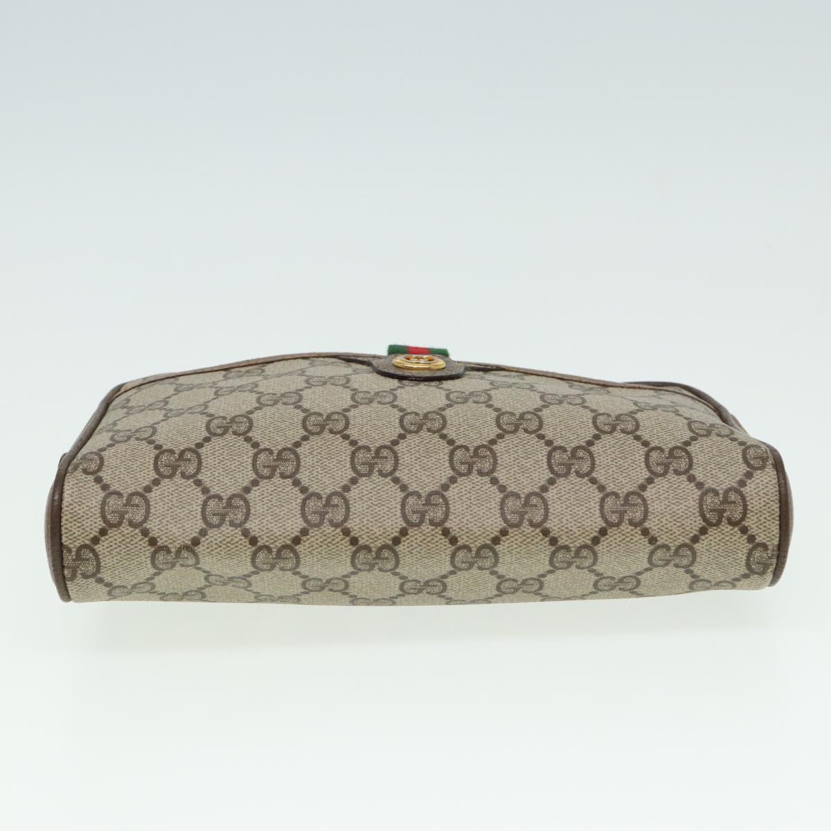 GUCCI GG Supreme Web Sherry Line Clutch Bag 2Set Beige Red Green bs14077