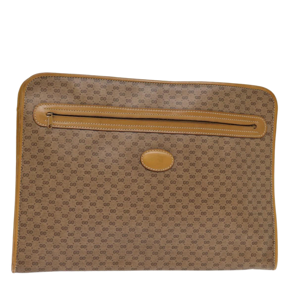 GUCCI GG Supreme Documents case Briefcase PVC Beige 015 399 0282 bs14105