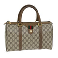 GUCCI GG Supreme Web Sherry Line Boston Bag Beige Red 111 02 007 bs14106
