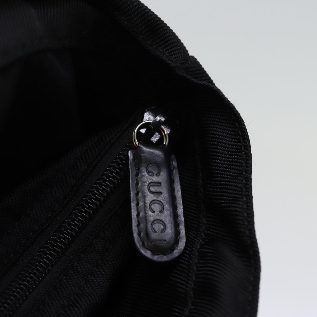 GUCCI Bamboo Hand Bag Nylon Black 000 3754 0508 bs14134