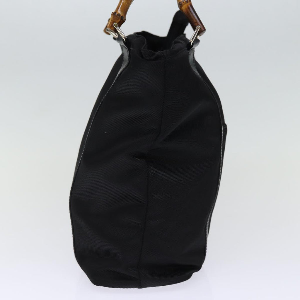 GUCCI Bamboo Hand Bag Nylon Black 000 3754 0508 bs14134