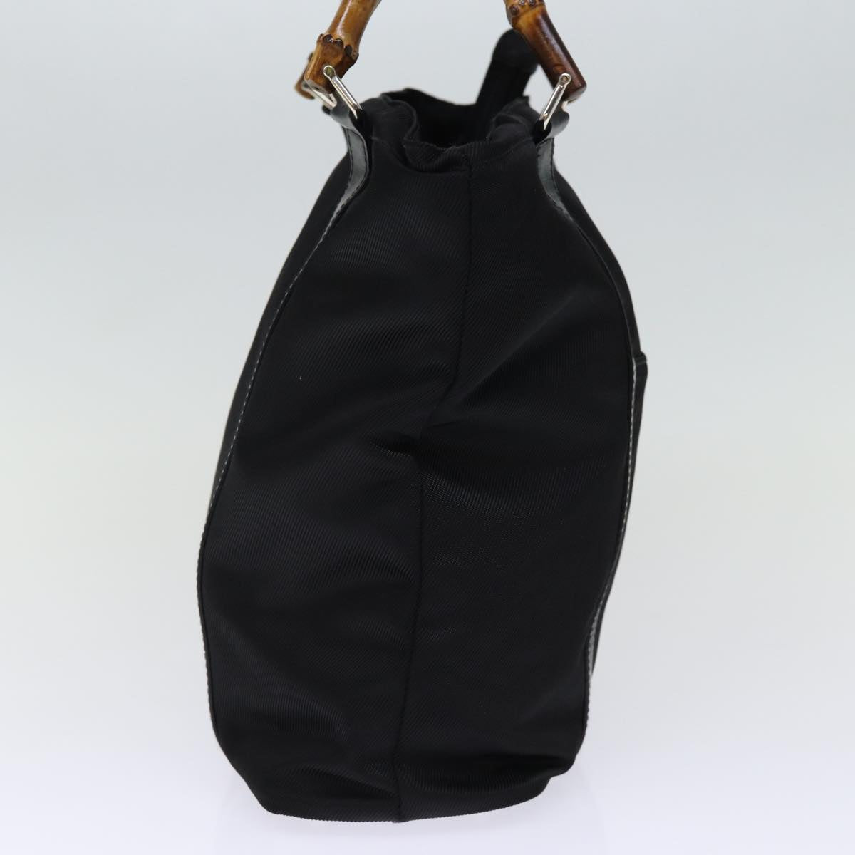 GUCCI Bamboo Hand Bag Nylon Black 000 3754 0508 bs14134