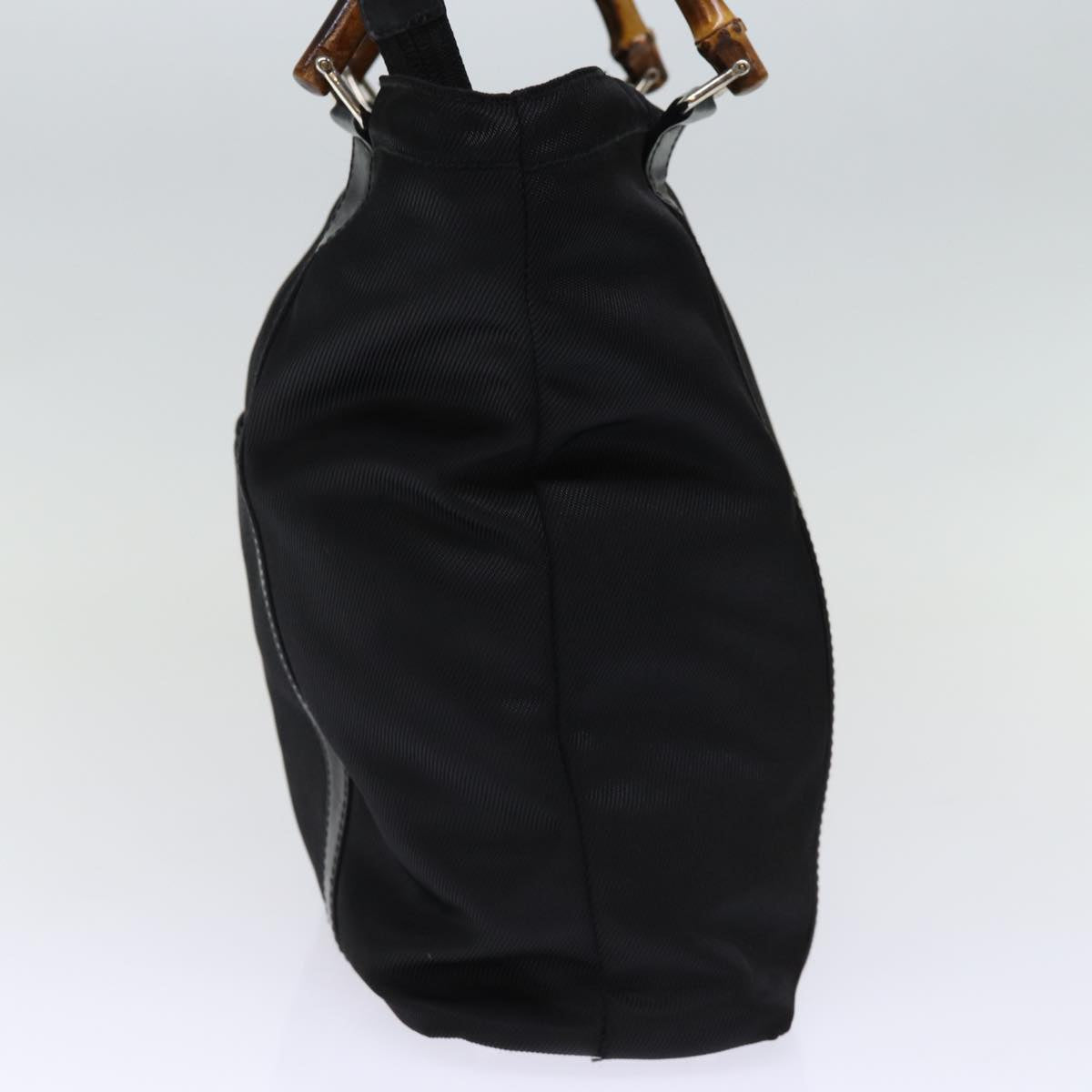 GUCCI Bamboo Hand Bag Nylon Black 000 3754 0508 bs14134