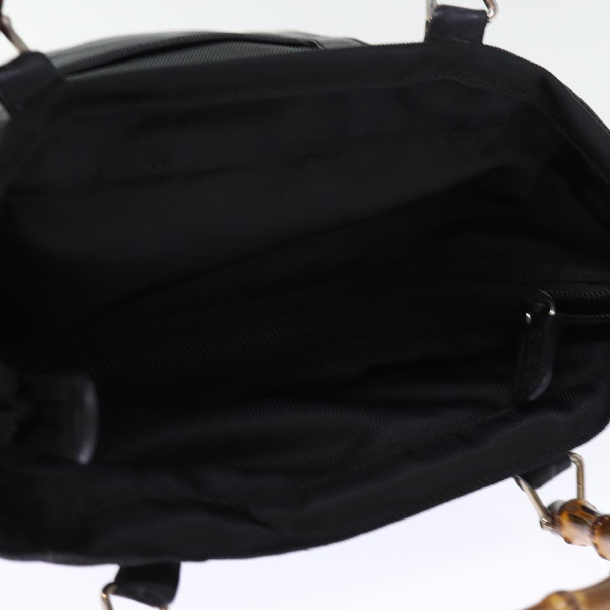 GUCCI Bamboo Hand Bag Nylon Black 000 3754 0508 bs14134