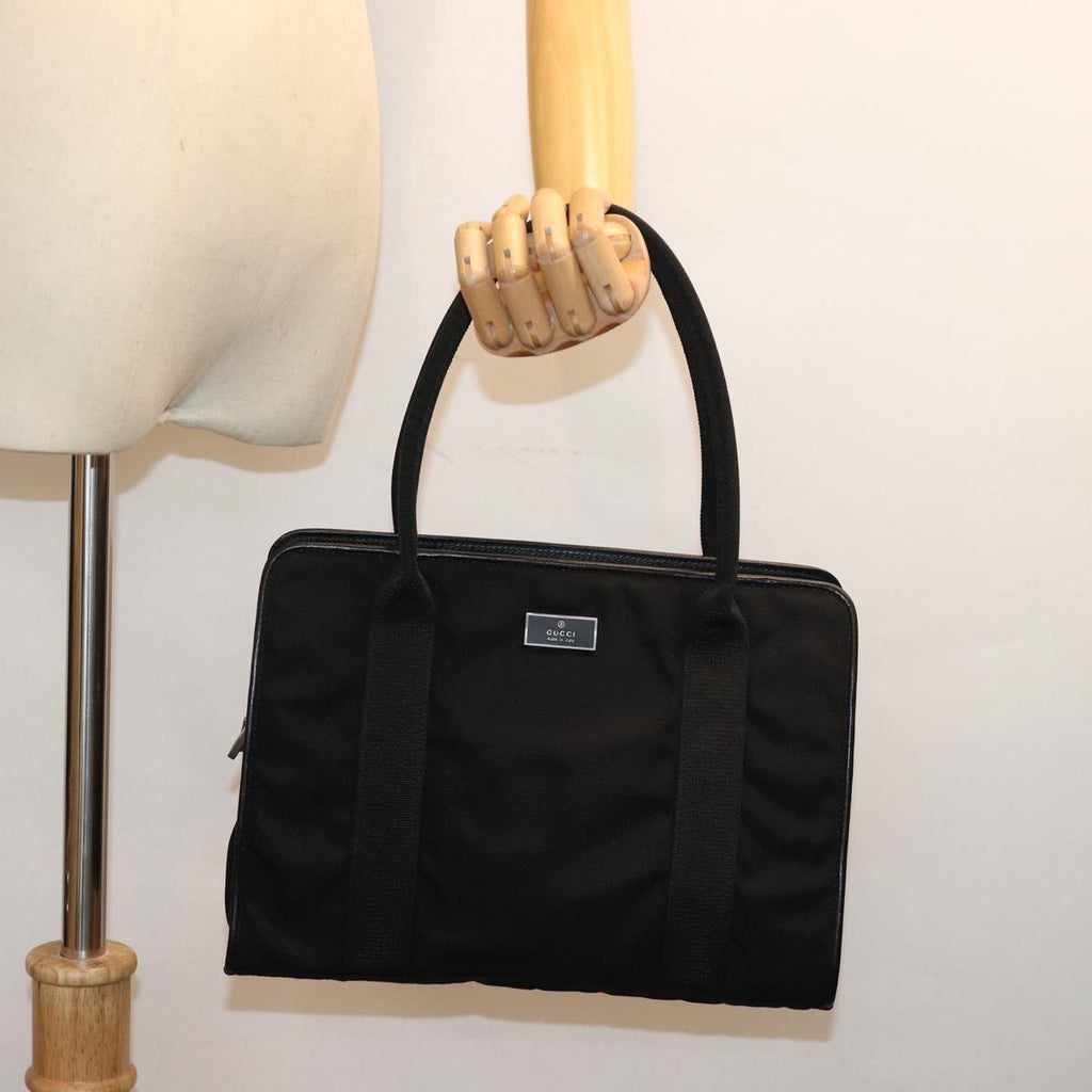 GUCCI Hand Bag Nylon Black 000 0835 bs14192