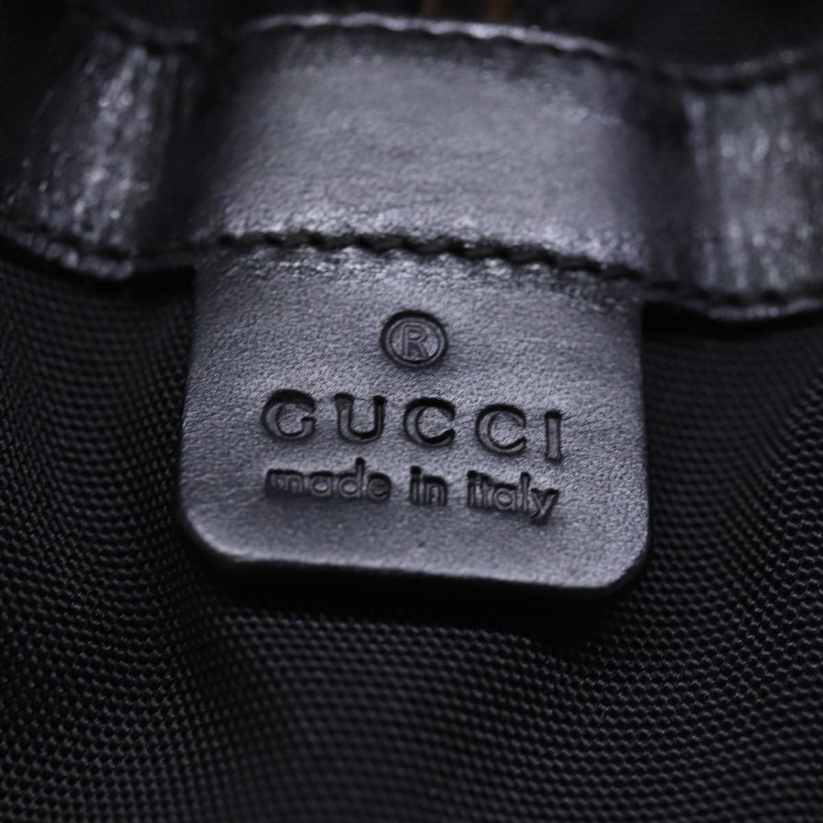 GUCCI Hand Bag Nylon Black 000 0835 bs14192