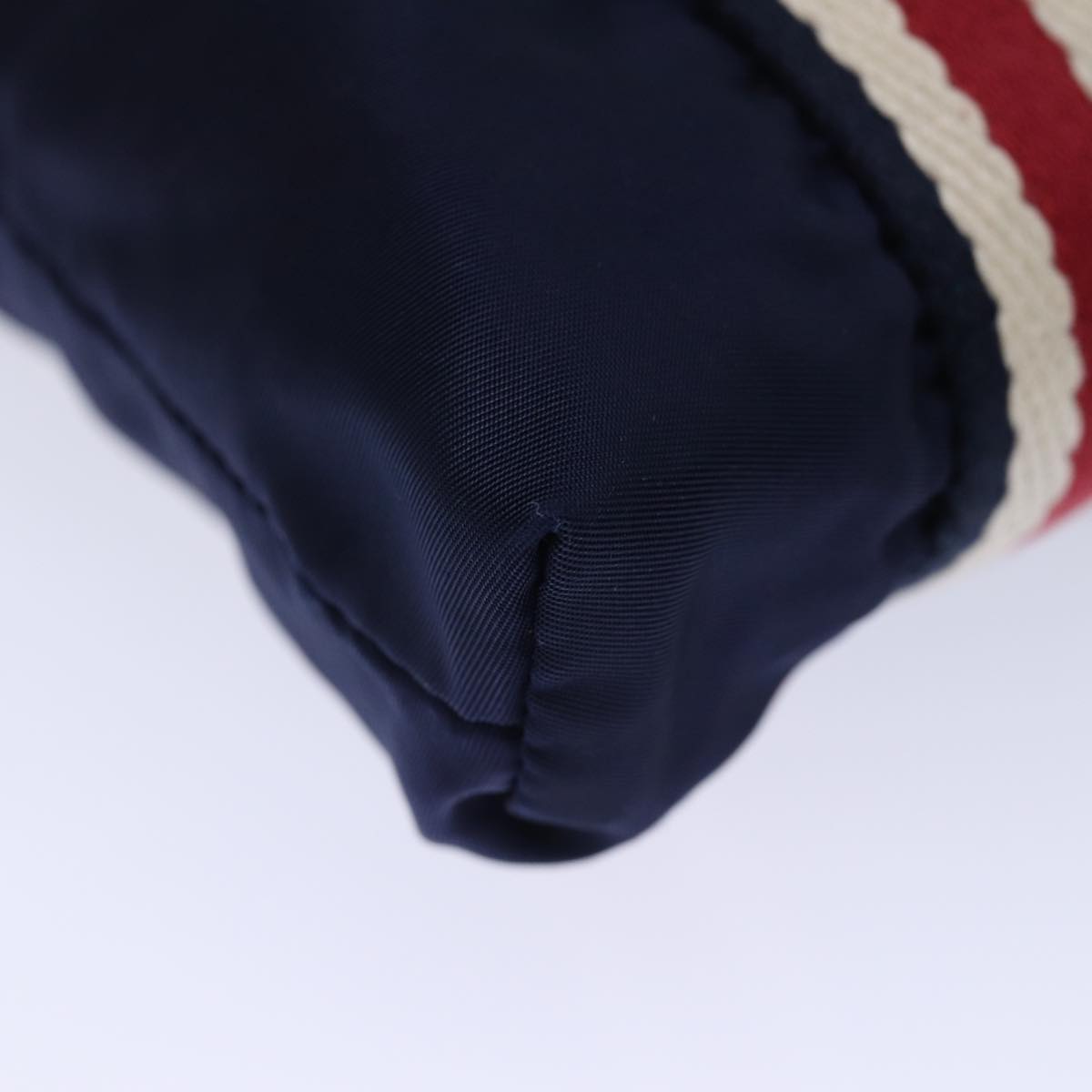 GUCCI Shoulder Bag Nylon Navy Red 189662 bs14293