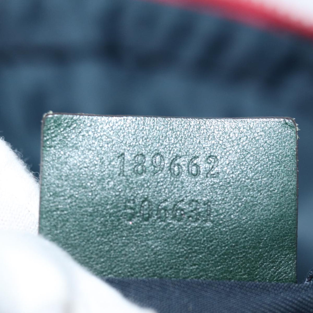 GUCCI Shoulder Bag Nylon Navy Red 189662 bs14293