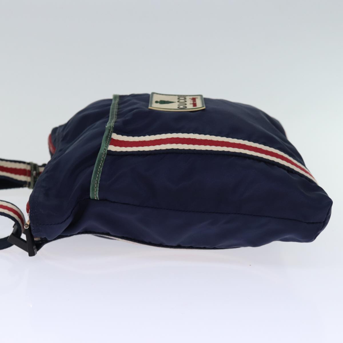 GUCCI Shoulder Bag Nylon Navy Red 189662 bs14293