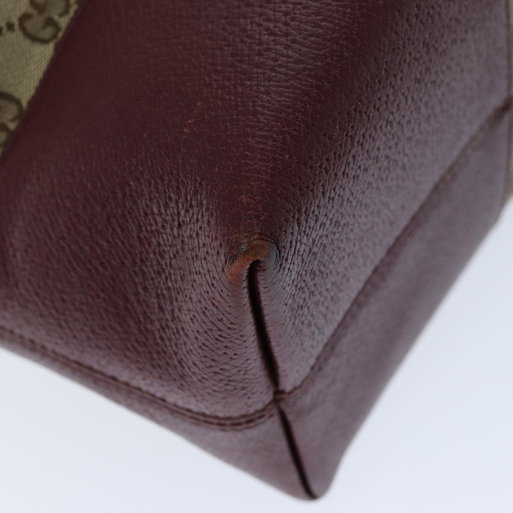 GUCCI GG Canvas Shoulder Bag Bordeaux Beige 323673 bs14437
