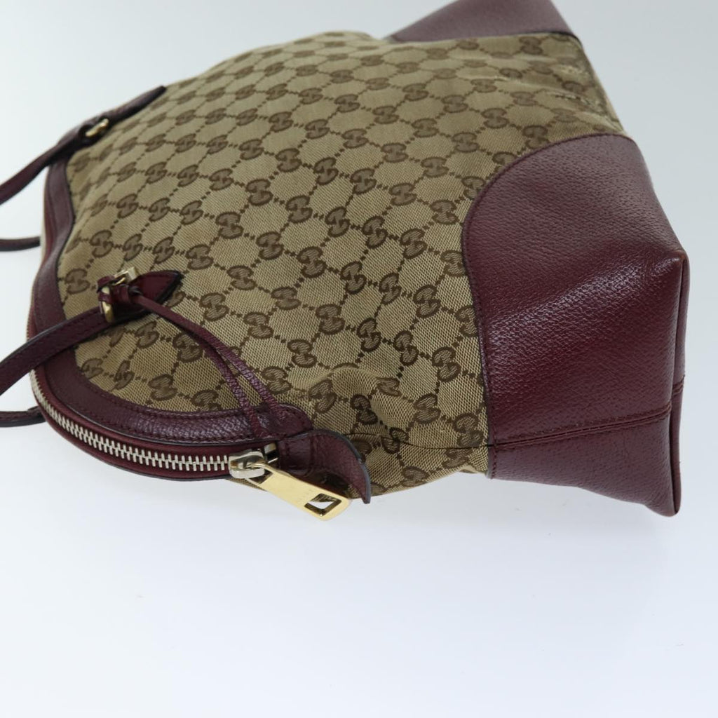GUCCI GG Canvas Shoulder Bag Bordeaux Beige 323673 bs14437