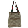 GUCCI GG Supreme Web Sherry Line Tote Bag PVC Beige Red 39 02 003 bs14438