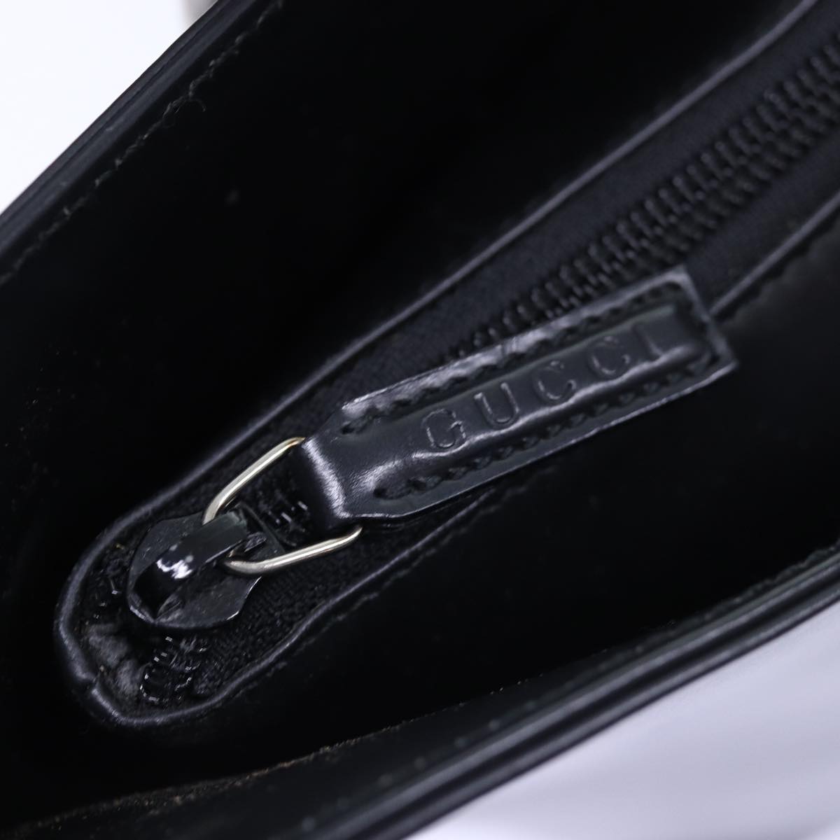 GUCCI Shoulder Bag Leather Black 001 3017 bs14440