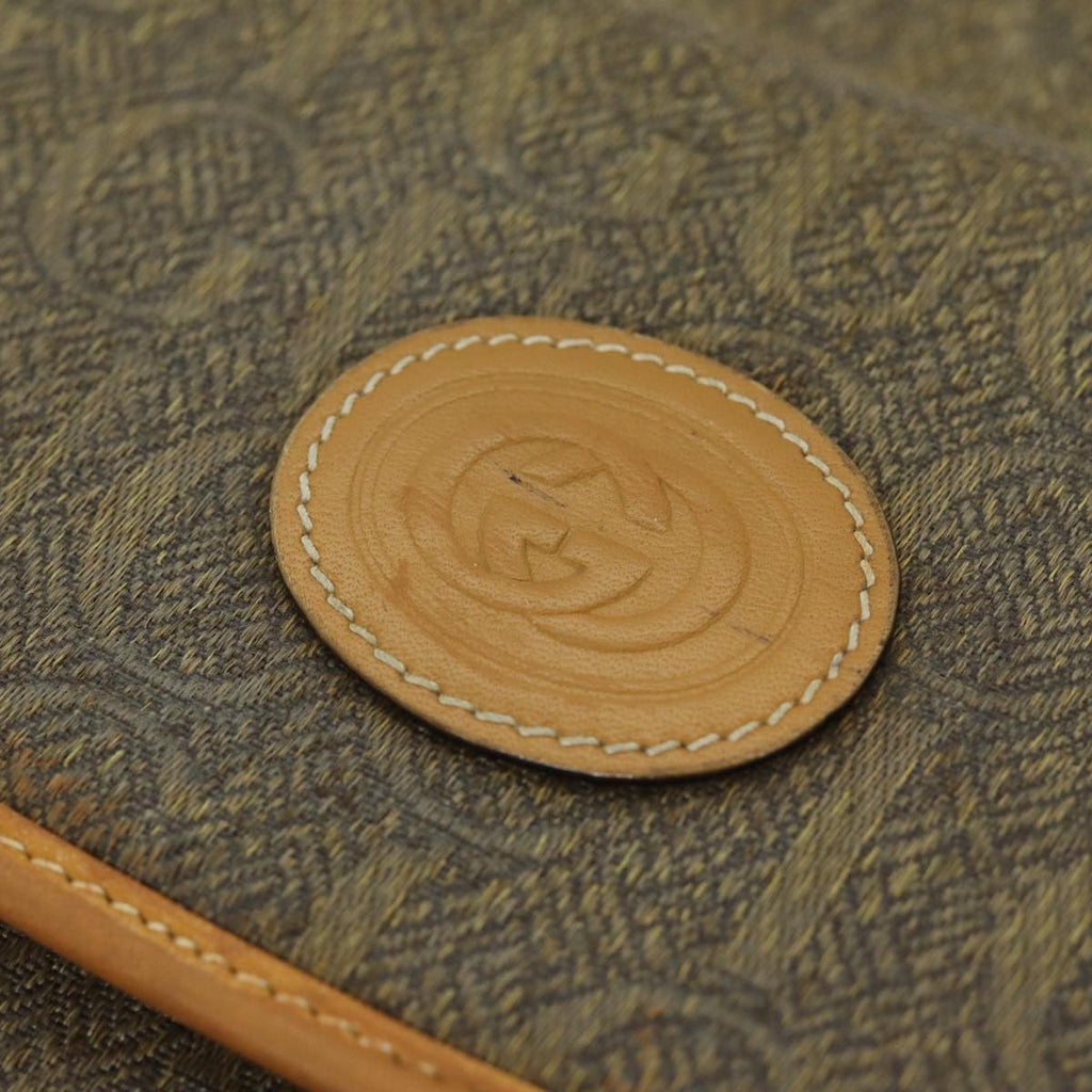 GUCCI Shoulder Bag Coated Canvas Beige bs14444