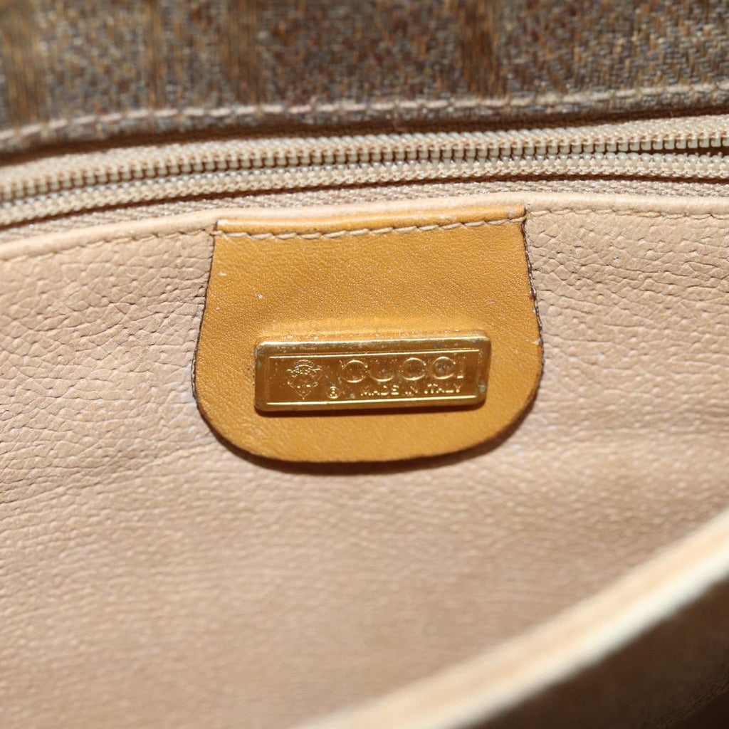GUCCI Shoulder Bag Coated Canvas Beige bs14444