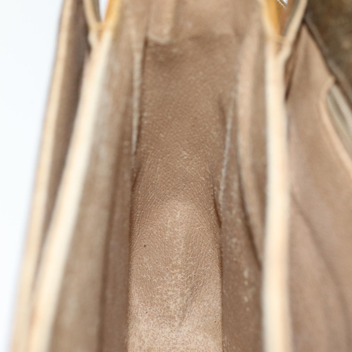 GUCCI Shoulder Bag Coated Canvas Beige bs14444