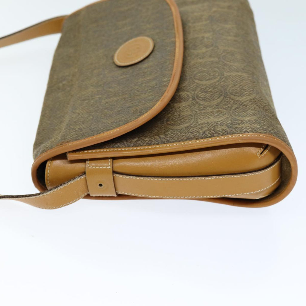 GUCCI Shoulder Bag Coated Canvas Beige bs14444