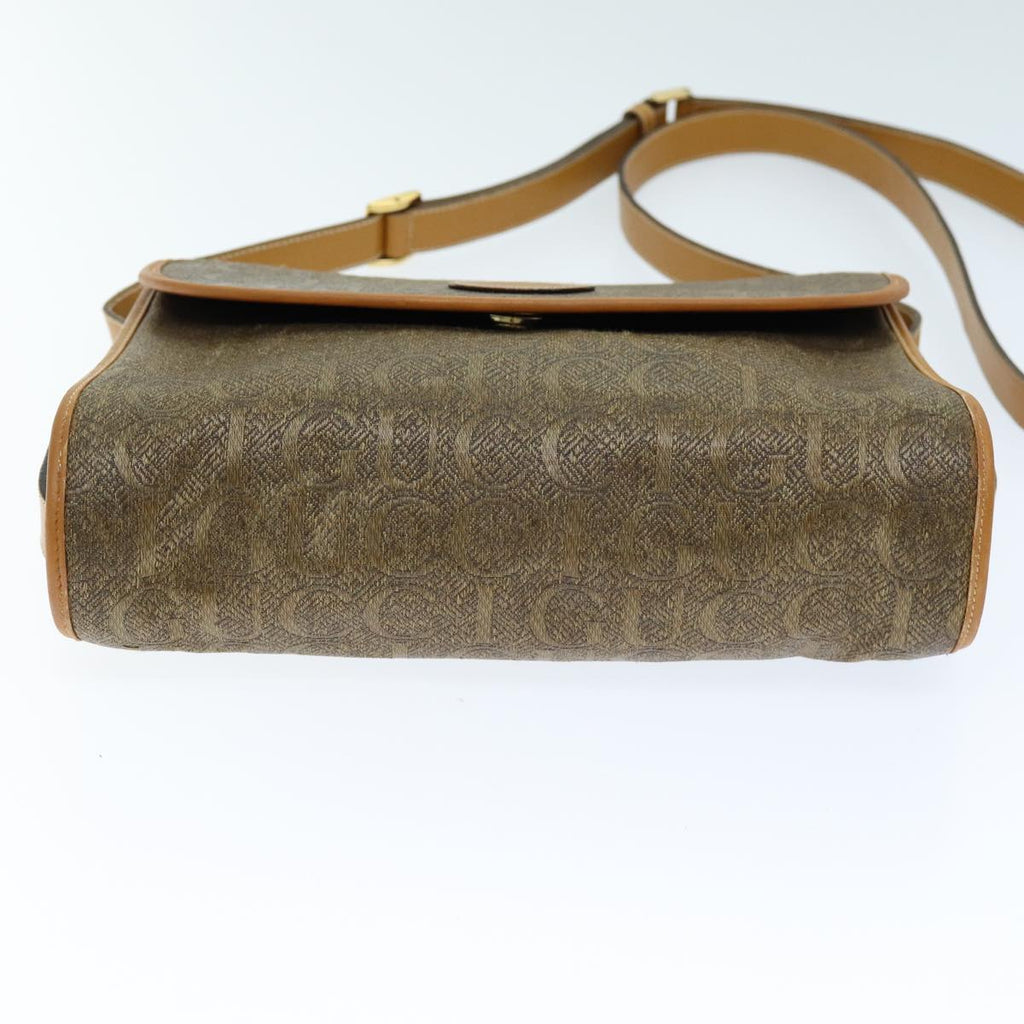 GUCCI Shoulder Bag Coated Canvas Beige bs14444