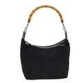 GUCCI Bamboo Shoulder Bag Canvas Black 000 1998 0531 bs14538