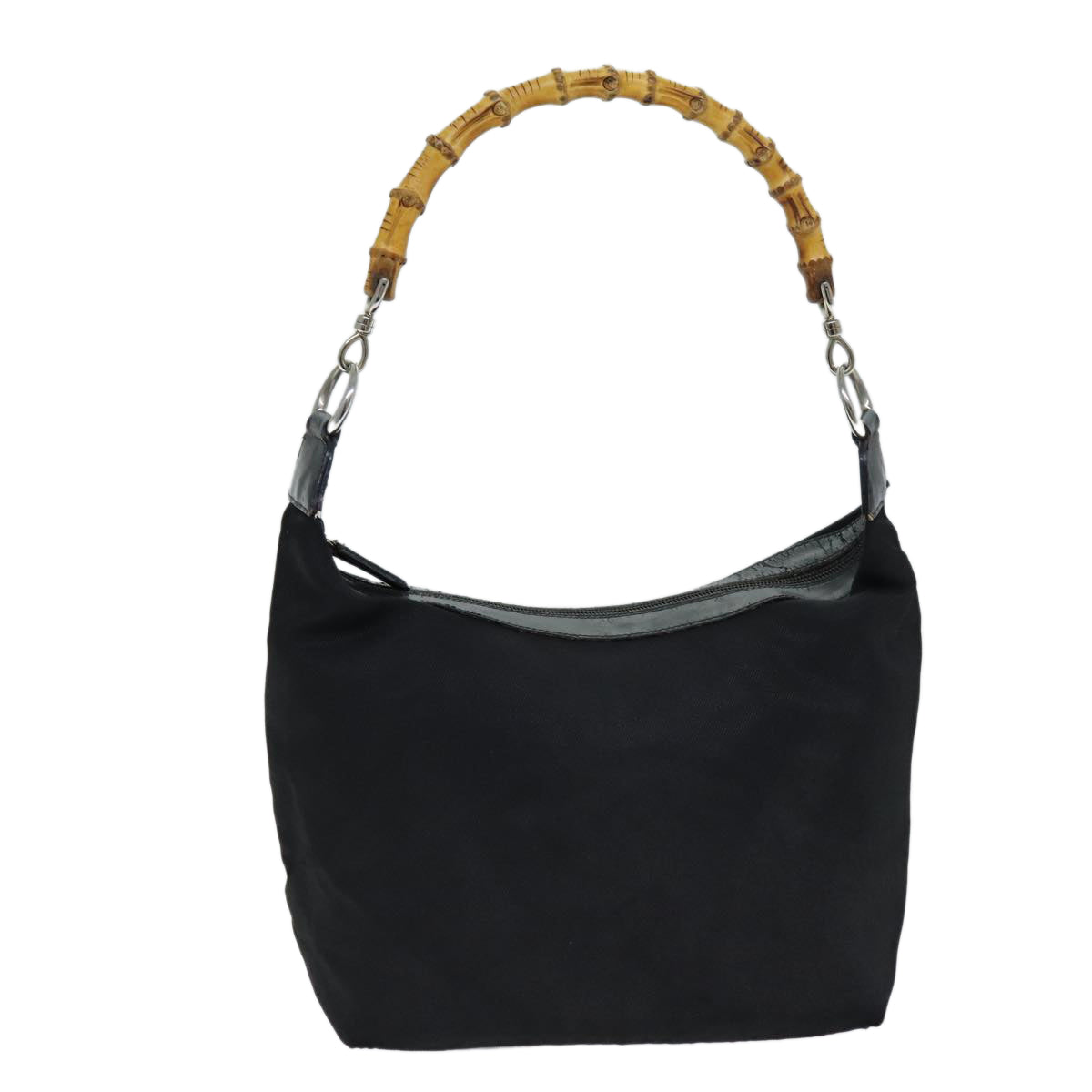 GUCCI Bamboo Shoulder Bag Canvas Black 000 1998 0531 bs14538