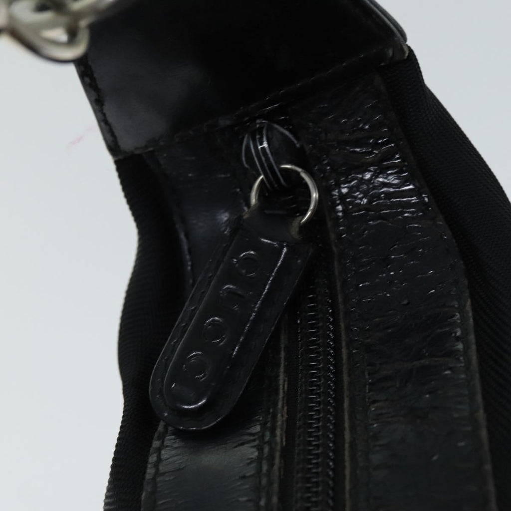 GUCCI Bamboo Shoulder Bag Canvas Black 000 1998 0531 bs14538