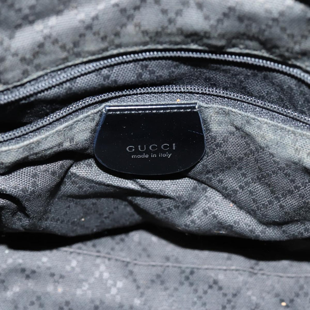 GUCCI Bamboo Shoulder Bag Canvas Black 000 1998 0531 bs14538