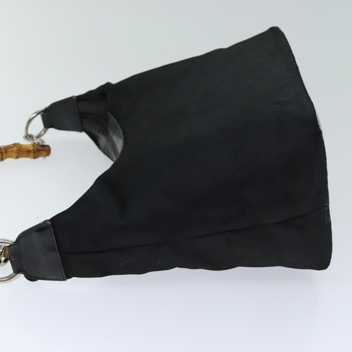 GUCCI Bamboo Shoulder Bag Canvas Black 000 1998 0531 bs14538