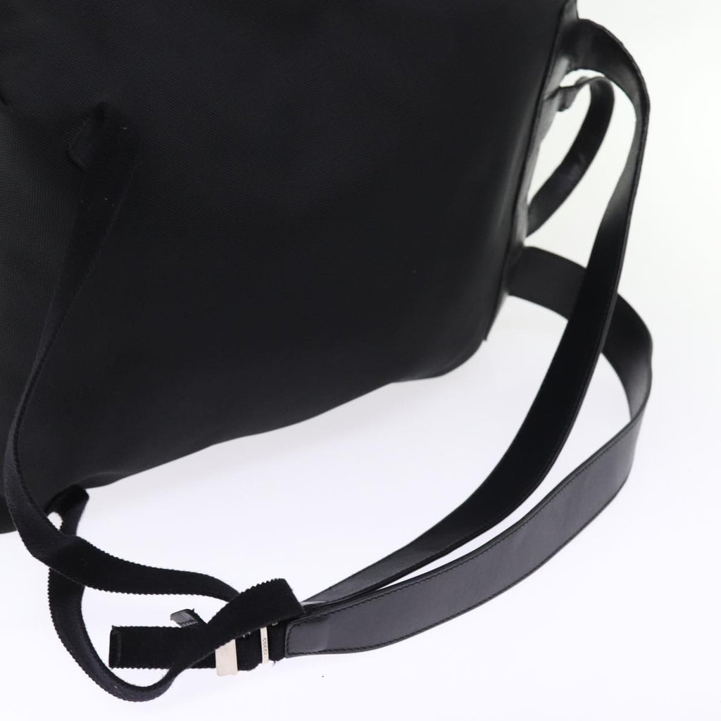 GUCCI Web Sherry Line Backpack Canvas Leather Black Red 337075 bs14560