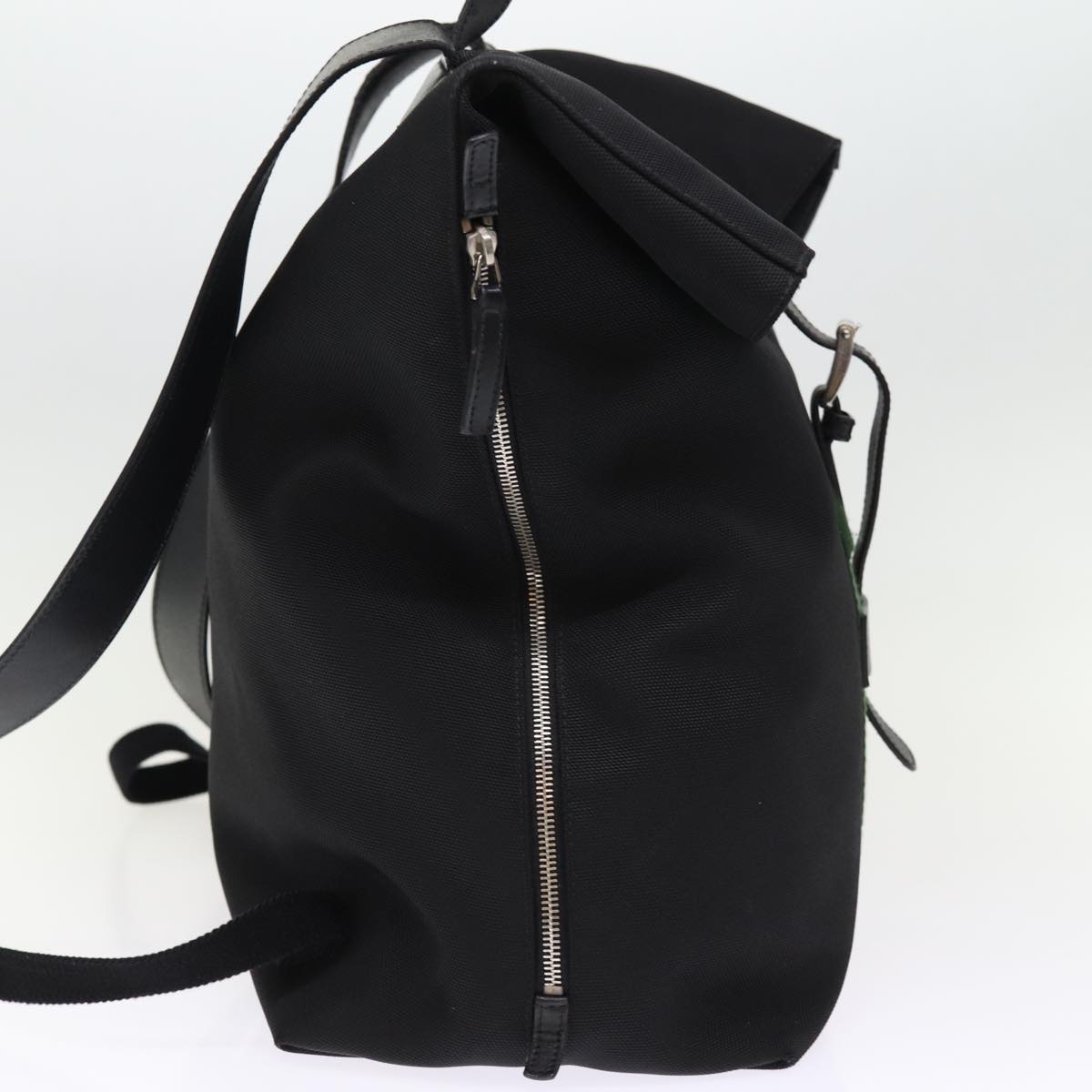 GUCCI Web Sherry Line Backpack Canvas Leather Black Red 337075 bs14560