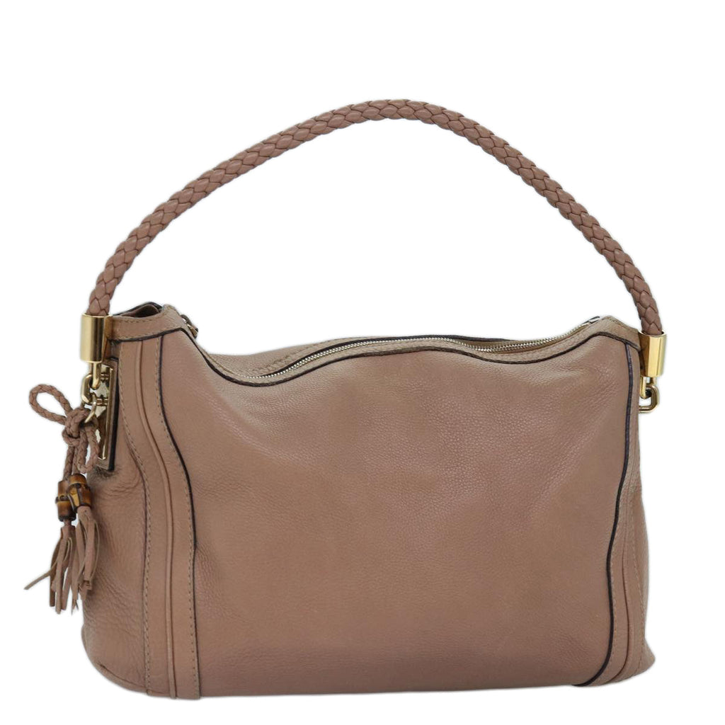 GUCCI Bamboo Shoulder Bag Leather Pink 269949 bs14562