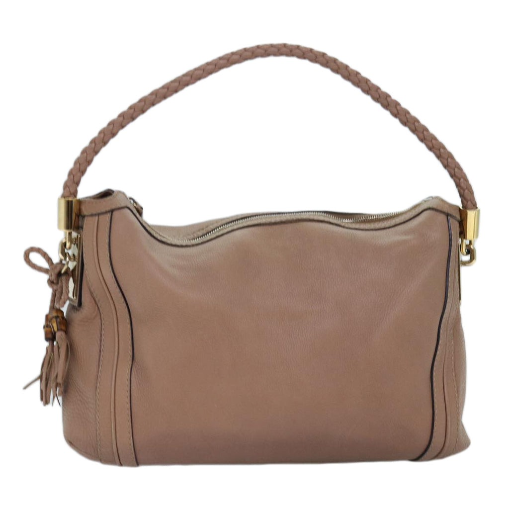 GUCCI Bamboo Shoulder Bag Leather Pink 269949 bs14562