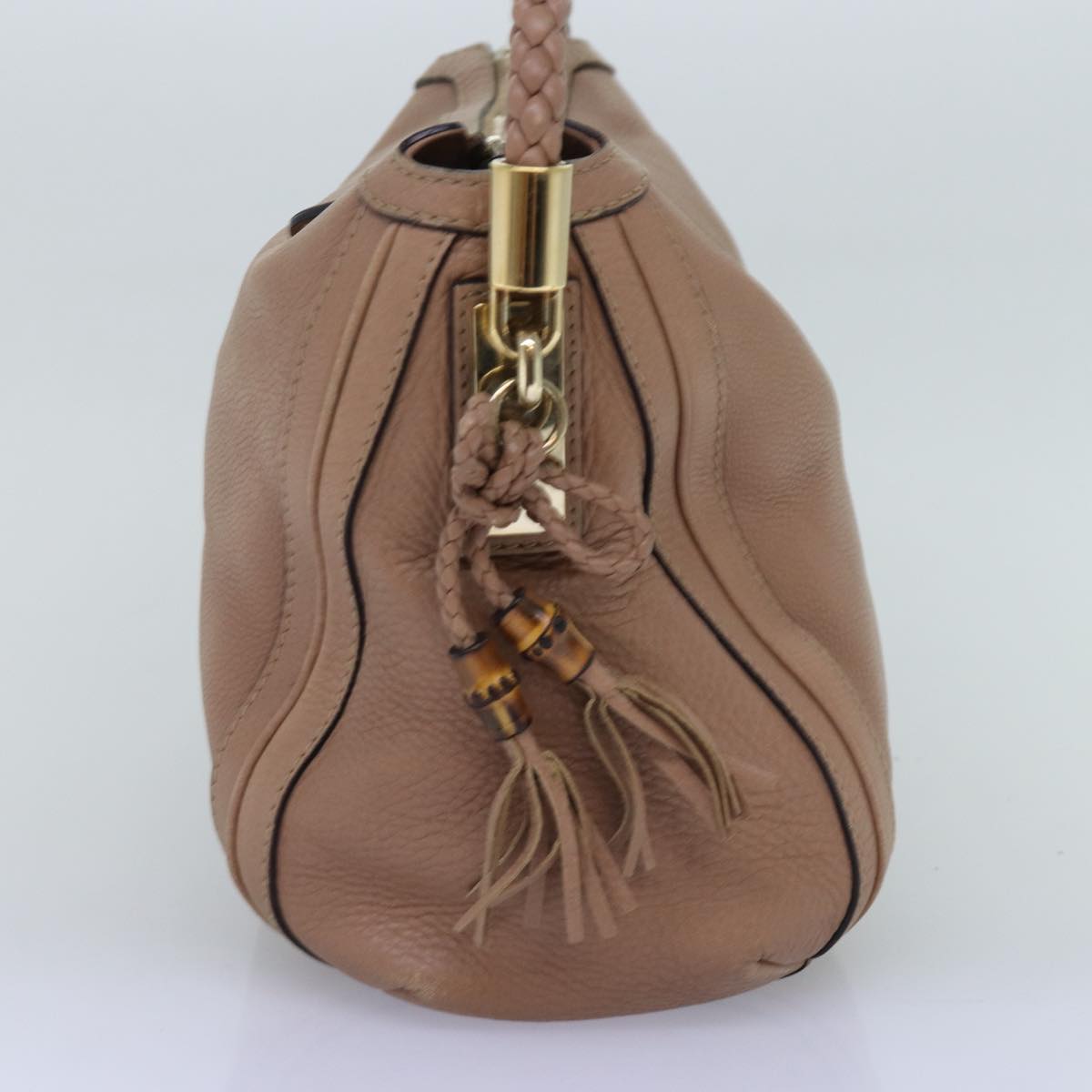 GUCCI Bamboo Shoulder Bag Leather Pink 269949 bs14562