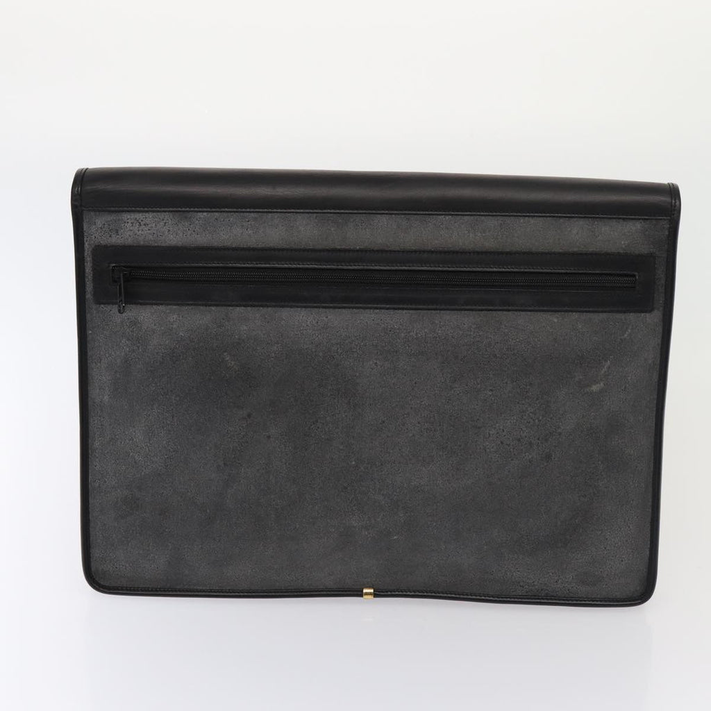 GUCCI Pouch Shoulder Bag Leather 3Set Gray Brown bs14614