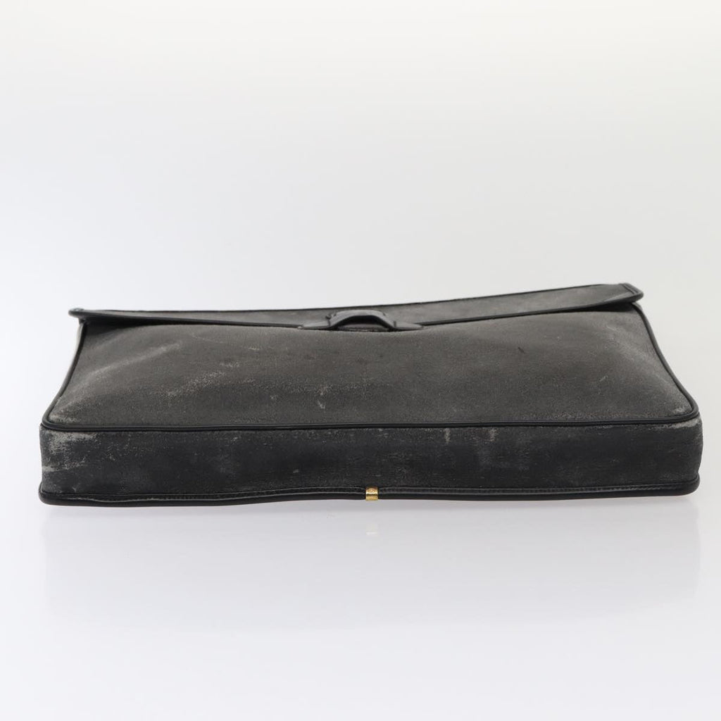 GUCCI Pouch Shoulder Bag Leather 3Set Gray Brown bs14614