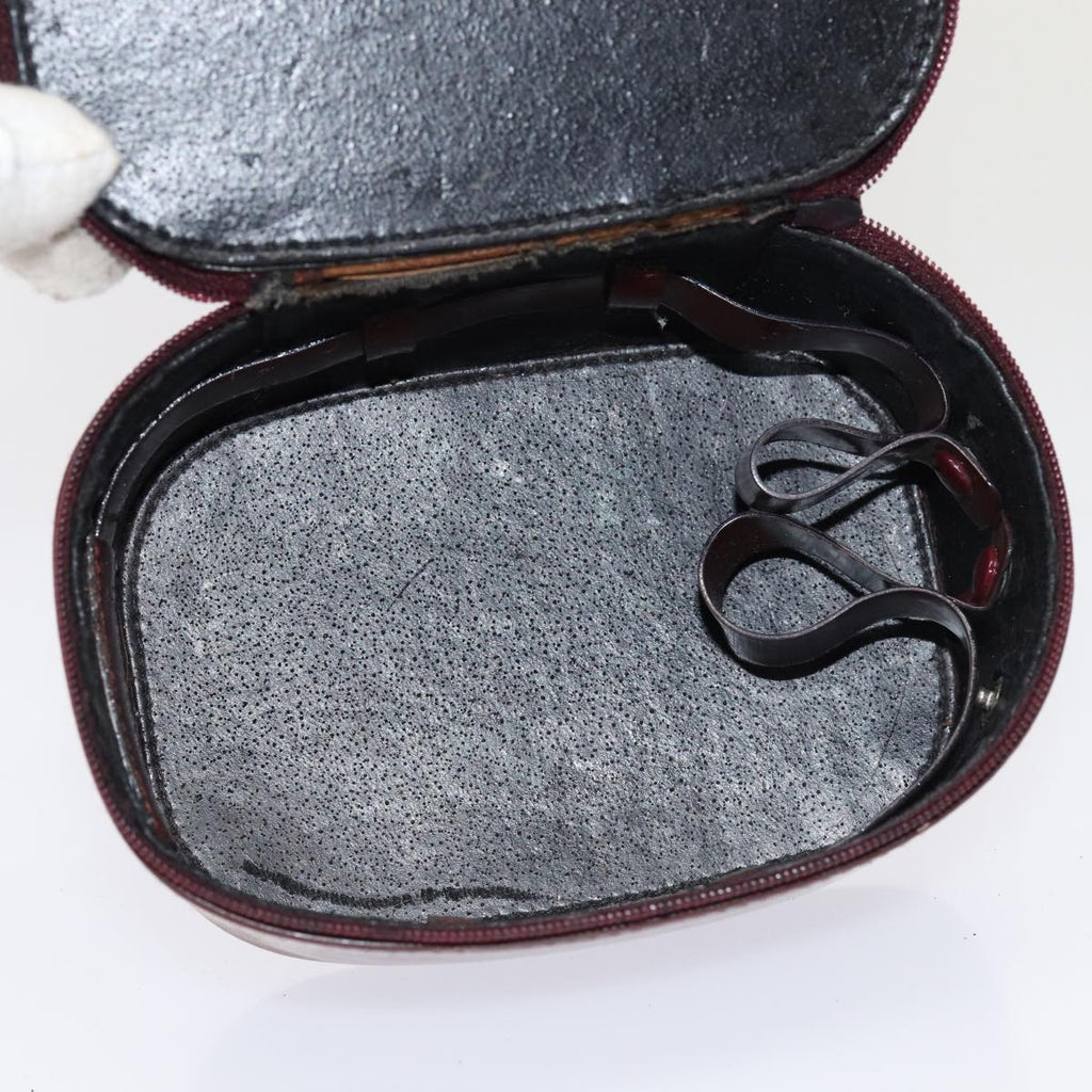 GUCCI Pouch Shoulder Bag Leather 3Set Gray Brown bs14614