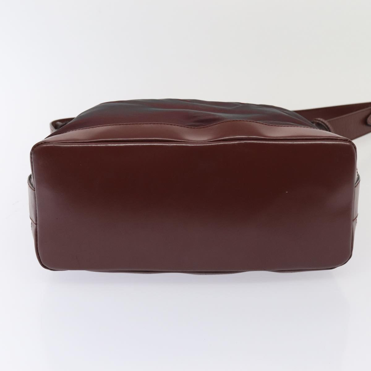 GUCCI Pouch Shoulder Bag Leather 3Set Gray Brown bs14614