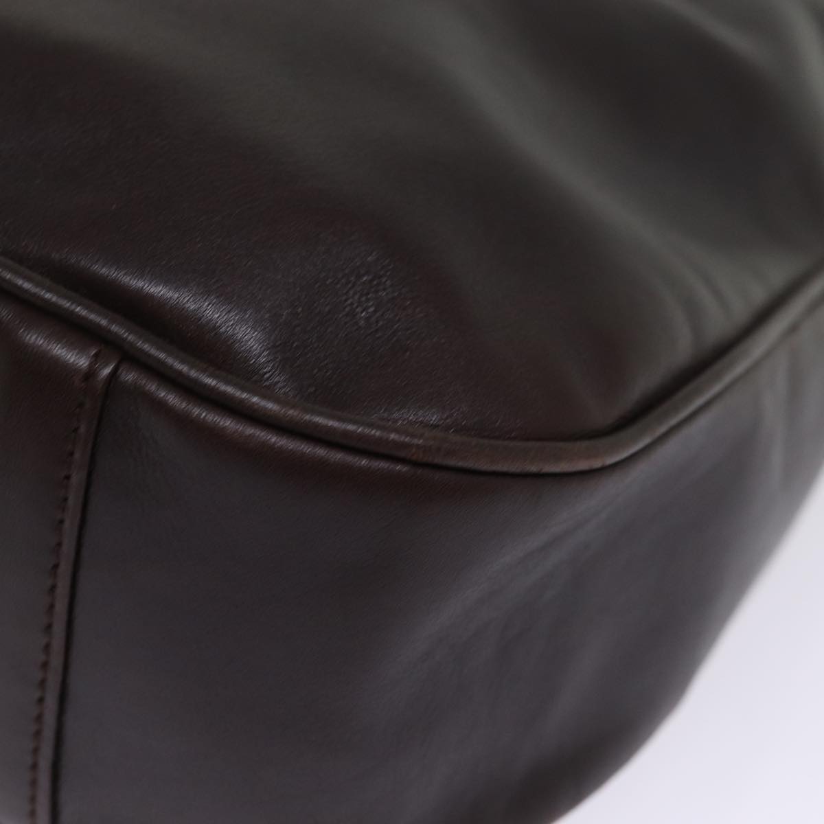 GUCCI Hand Bag Leather Brown bs14618