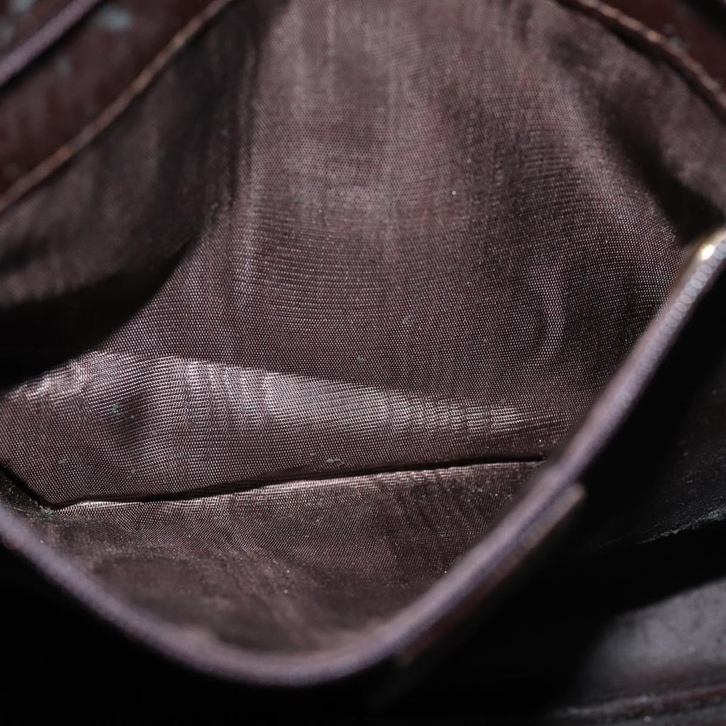 GUCCI Hand Bag Leather Brown bs14618