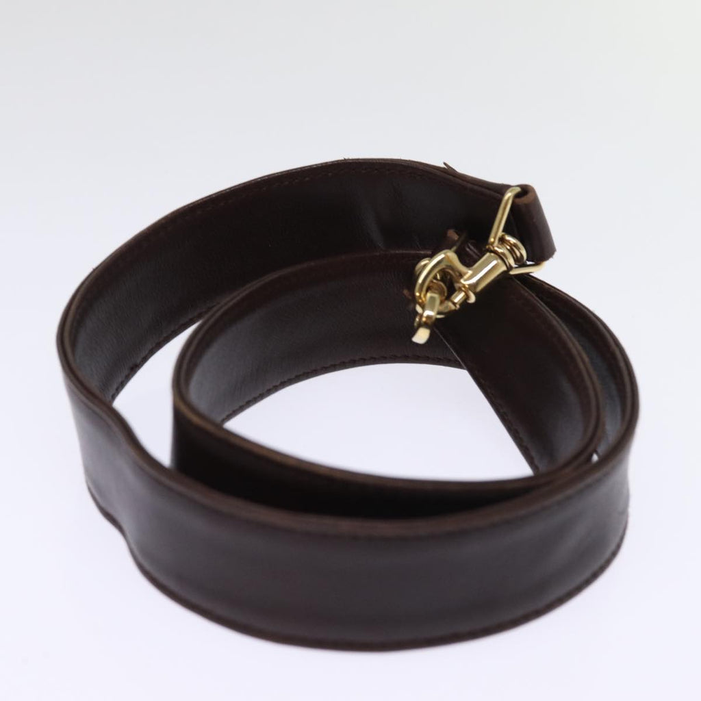 GUCCI Hand Bag Leather Brown bs14618
