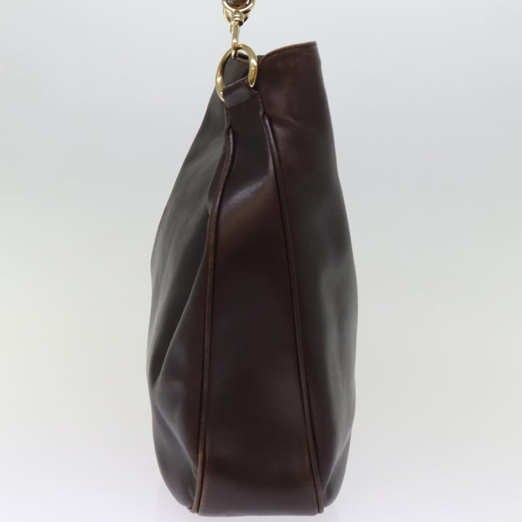 GUCCI Hand Bag Leather Brown bs14618