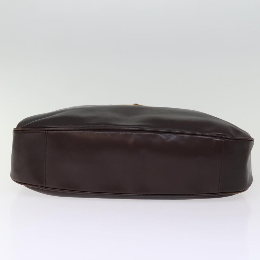 GUCCI Hand Bag Leather Brown bs14618