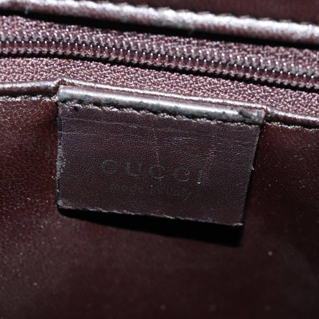 GUCCI Shoulder Bag Leather Brown 001 3038 bs14657