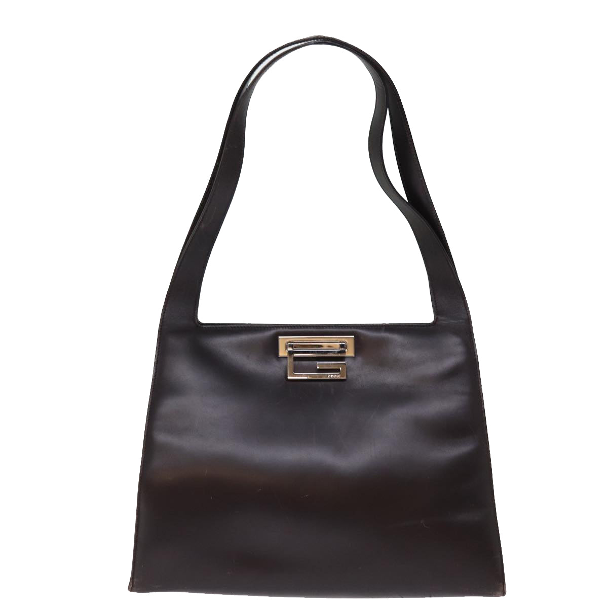 GUCCI Shoulder Bag Leather Brown 001 3038 bs14657