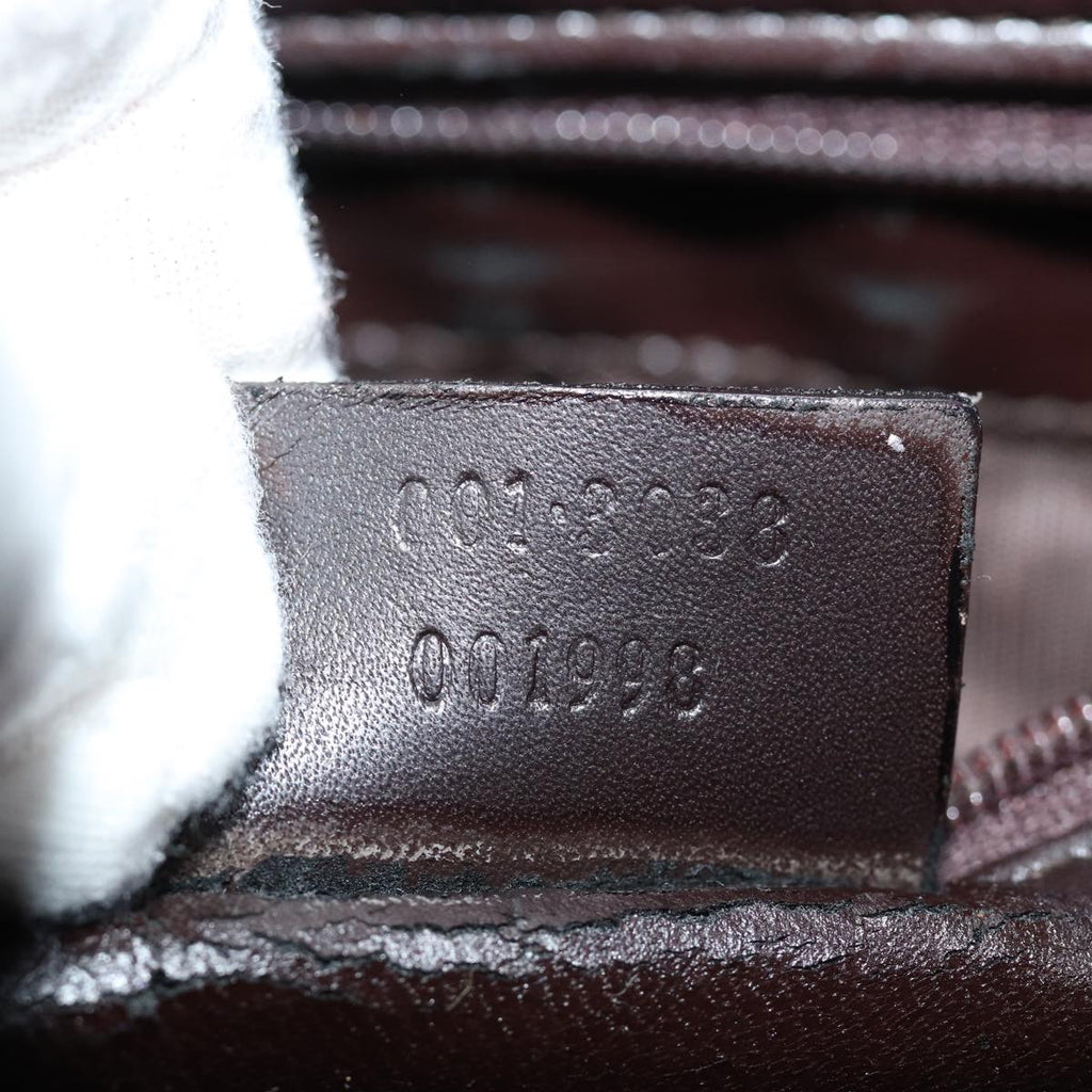 GUCCI Shoulder Bag Leather Brown 001 3038 bs14657