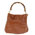 GUCCI Bamboo Hand Bag Leather Brown 001 1014 1638 bs14725