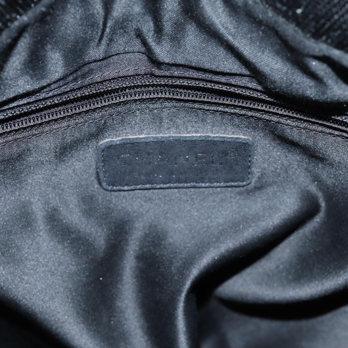 CHANEL Tote Bag Canvas Black CC bs14726