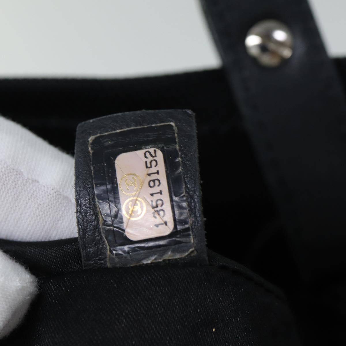 CHANEL Tote Bag Canvas Black CC bs14726