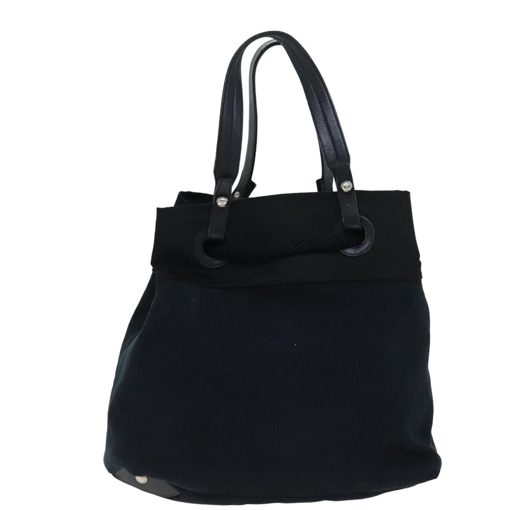 CHANEL Tote Bag Canvas Black CC bs14726
