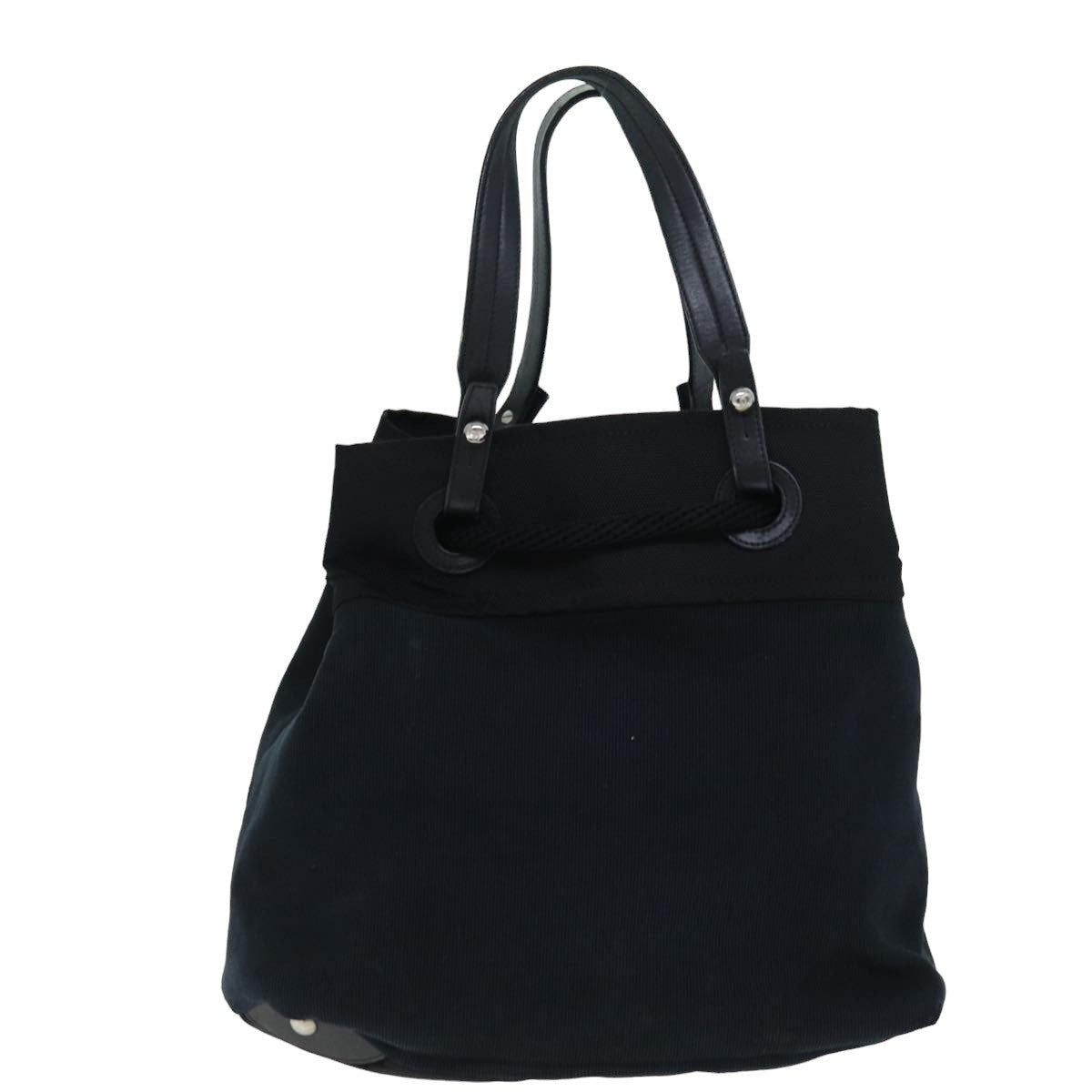 CHANEL Tote Bag Canvas Black CC bs14726