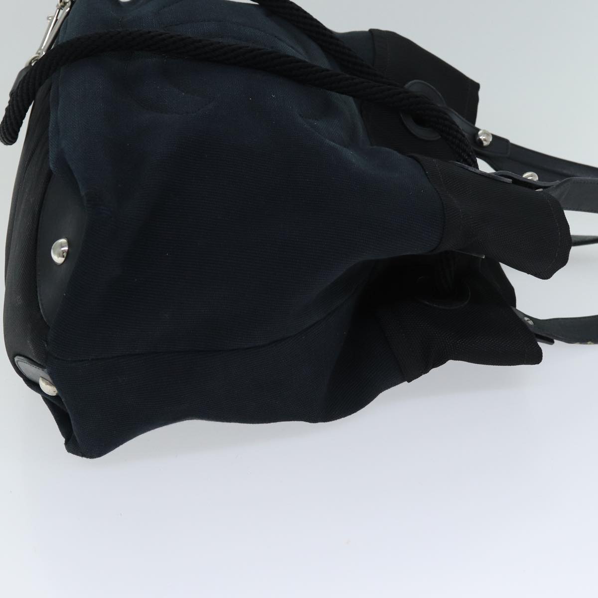CHANEL Tote Bag Canvas Black CC bs14726